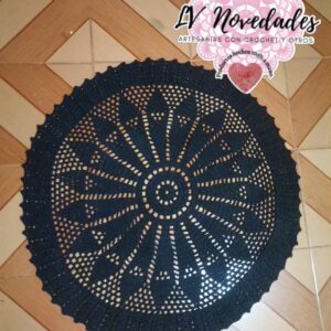 Tapete redondo de crochet