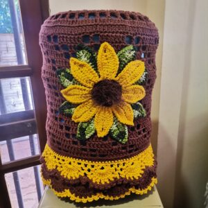 Forro de Bidon de agua en crochet